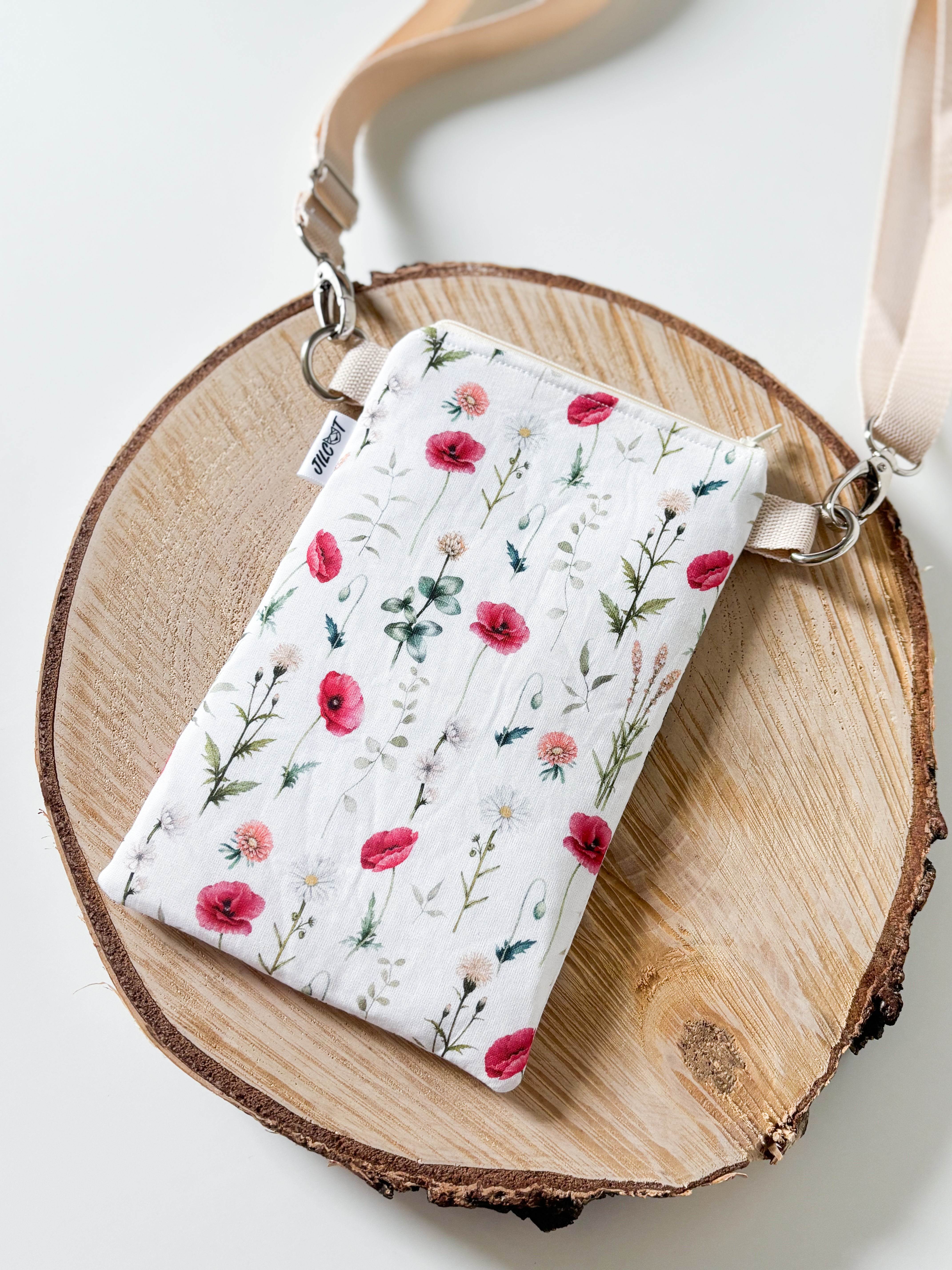 Crossbody na mobil (Vlčí máky)