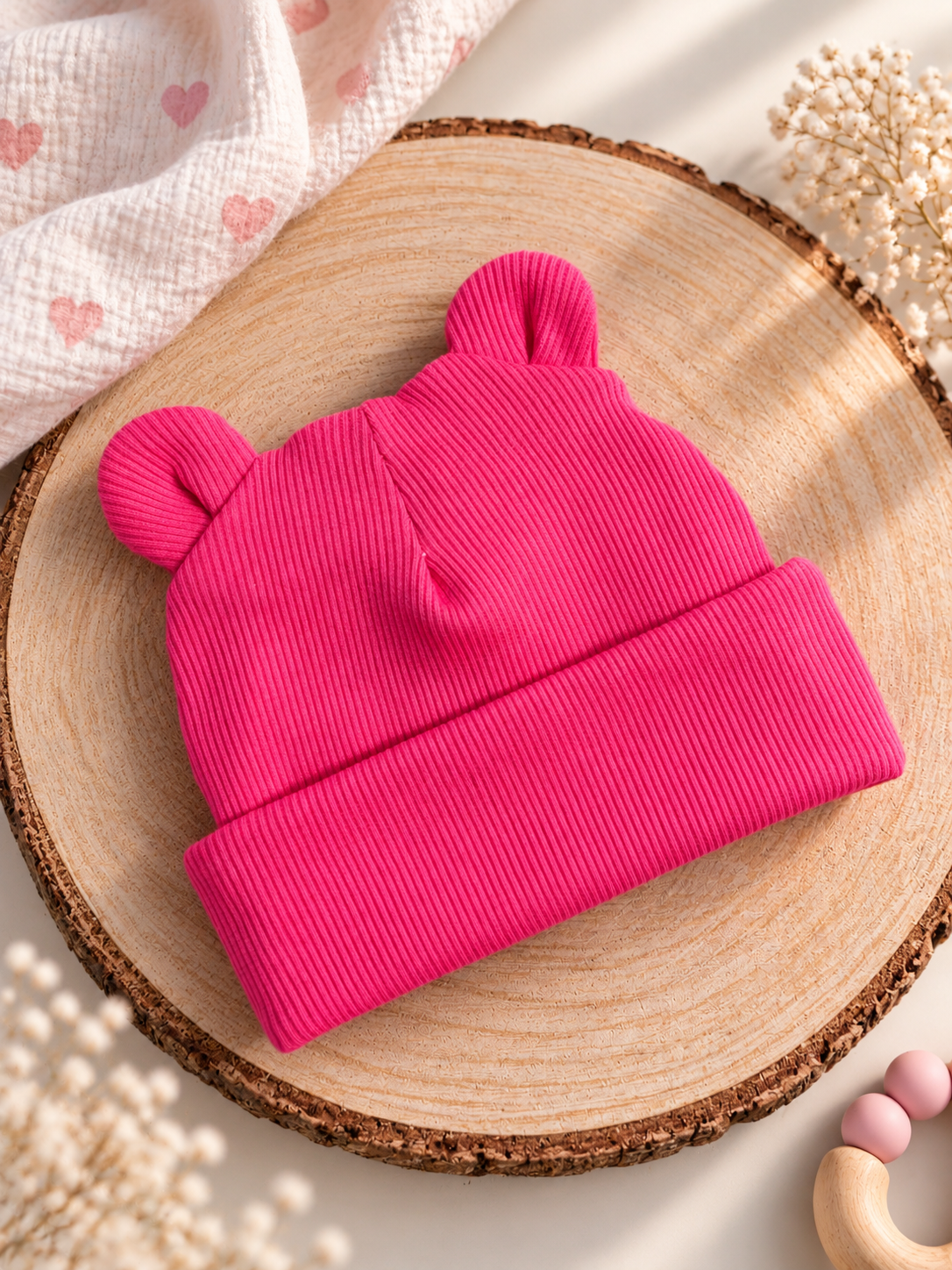 Jilcat dětská čepice 0-3 měsíce (Fuchsia)