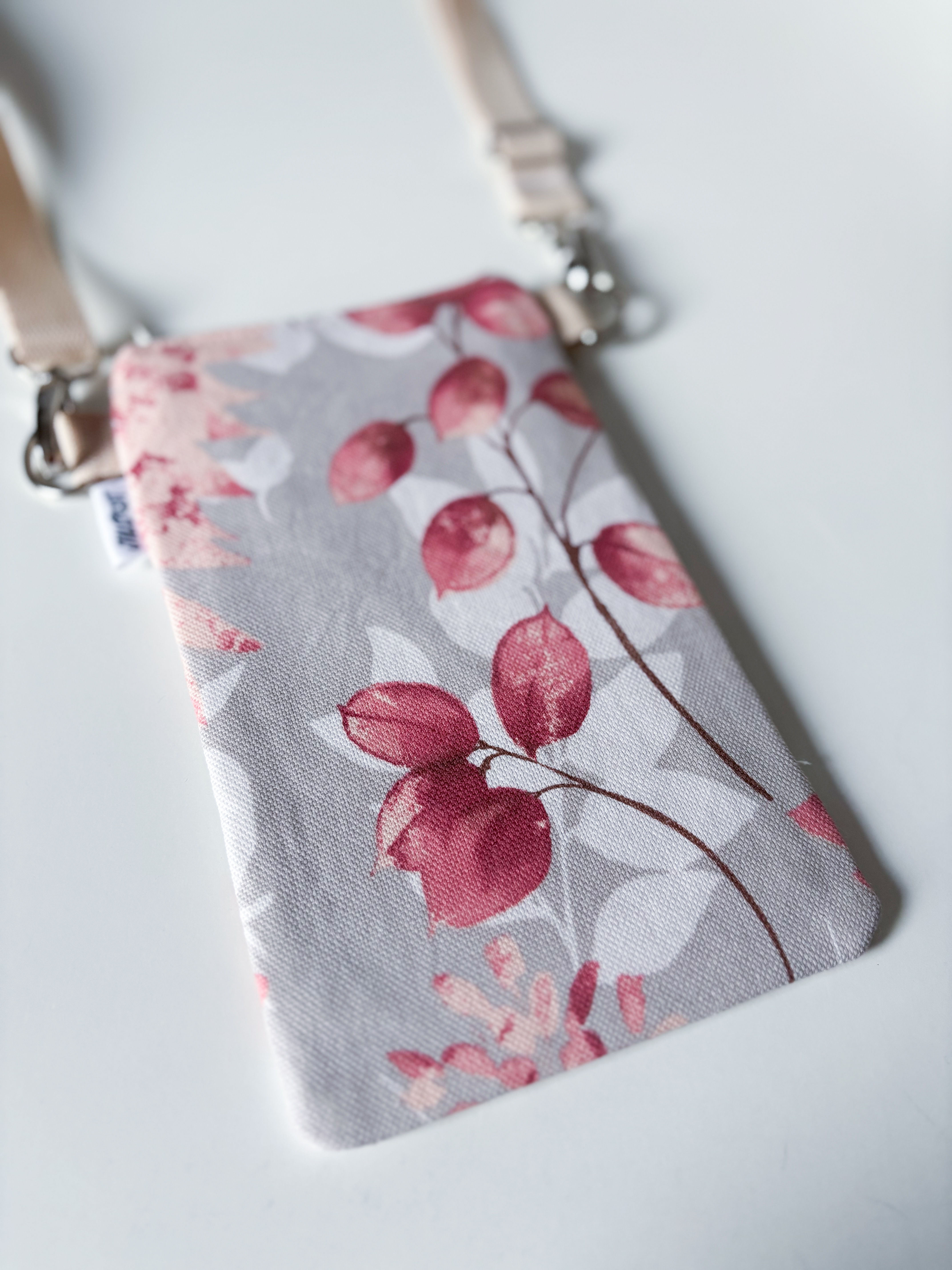 Crossbody na mobil (Růžové větvičky)