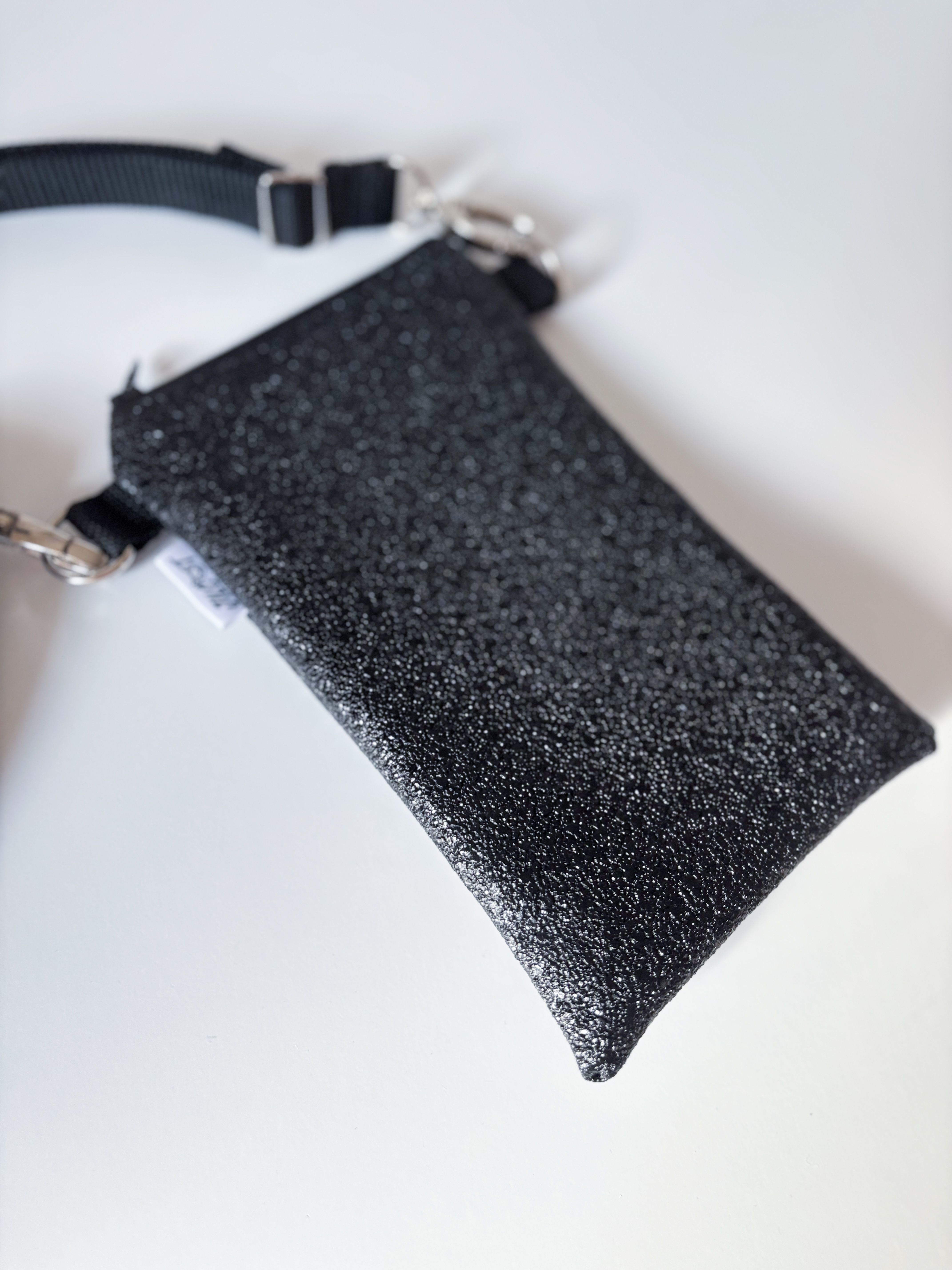 Crossbody na mobil (Černá s kamínky)