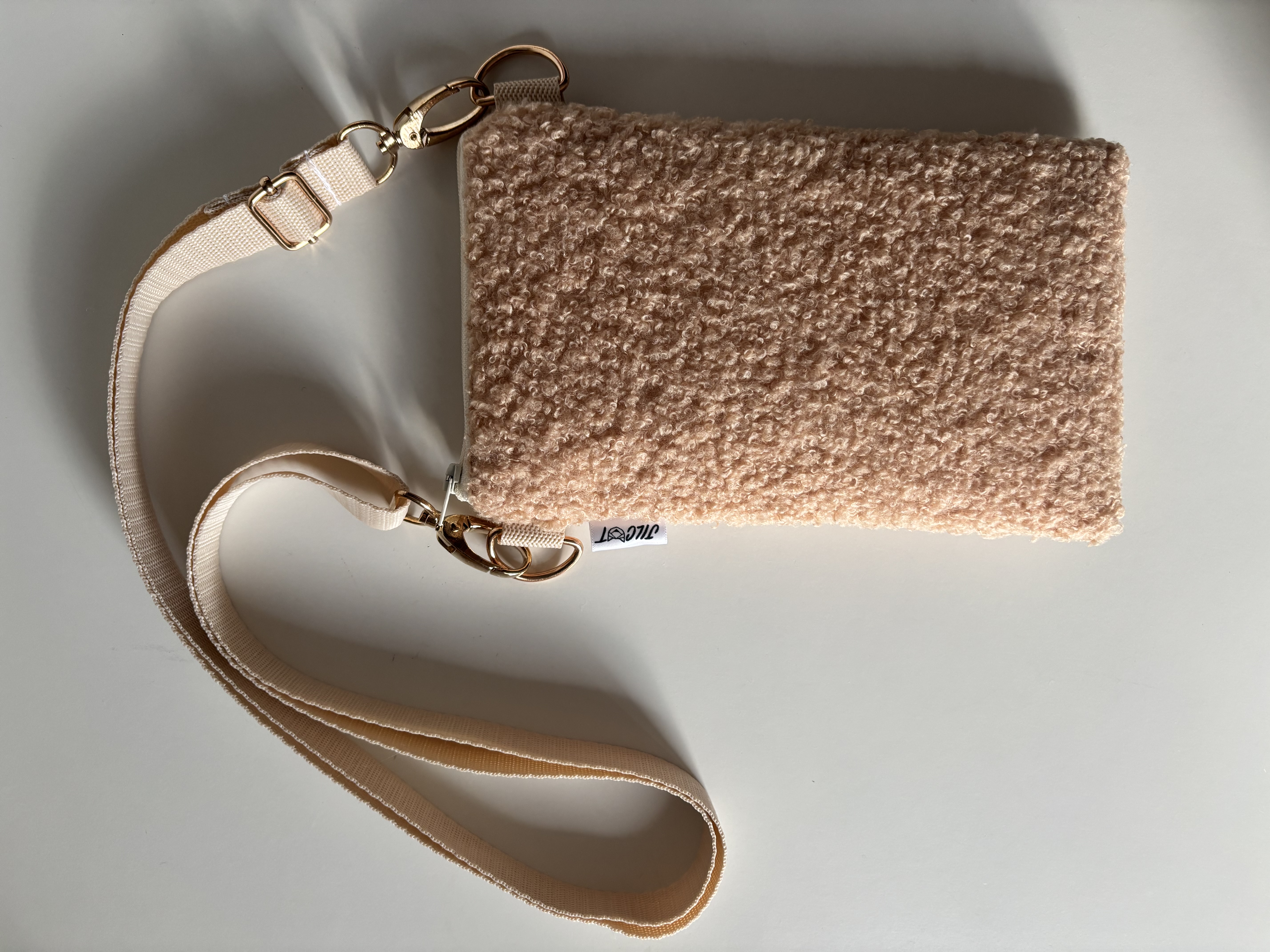 Teddy Crossbody na mobil (Béžová)
