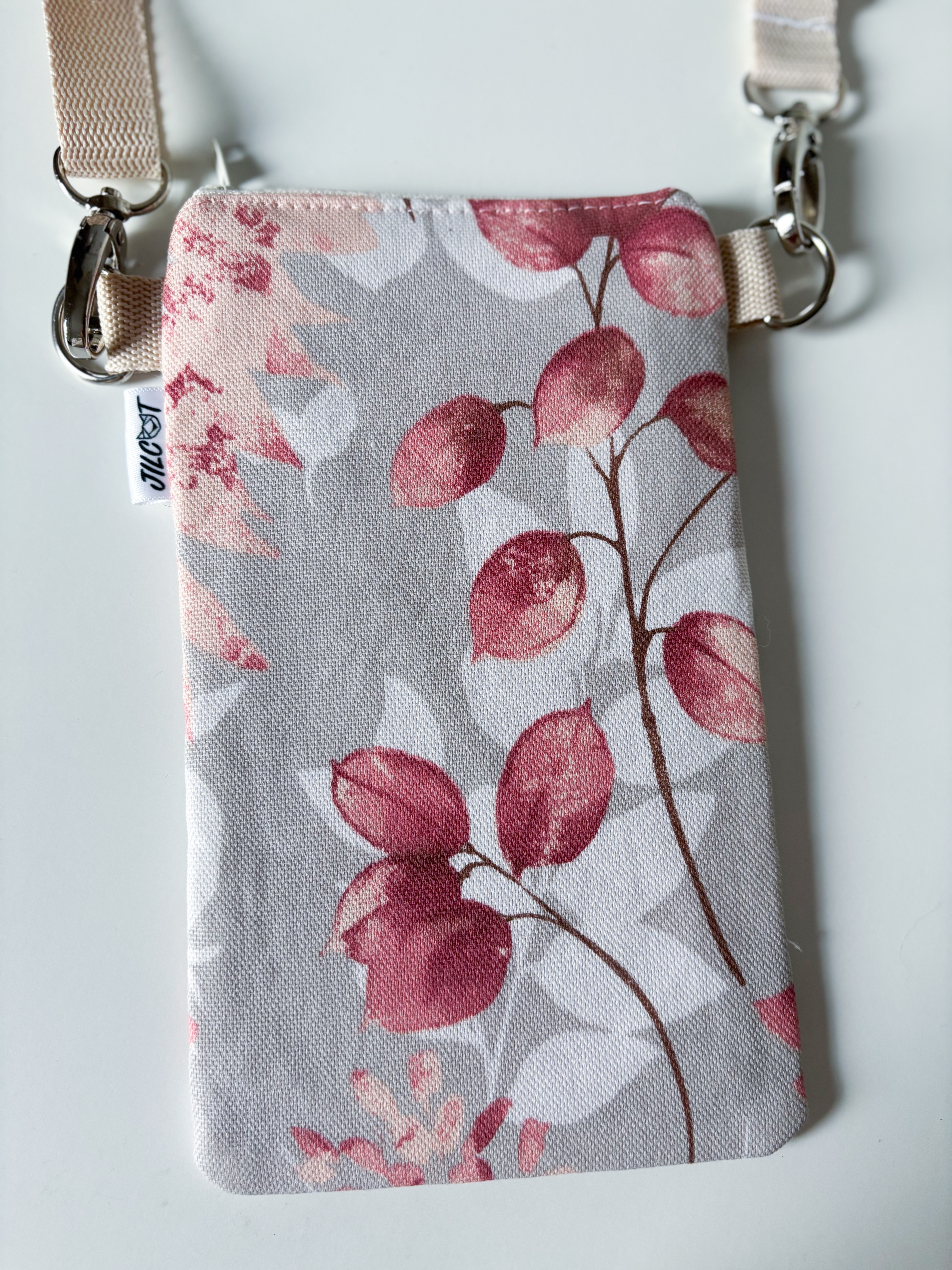 Crossbody na mobil (Růžové větvičky)