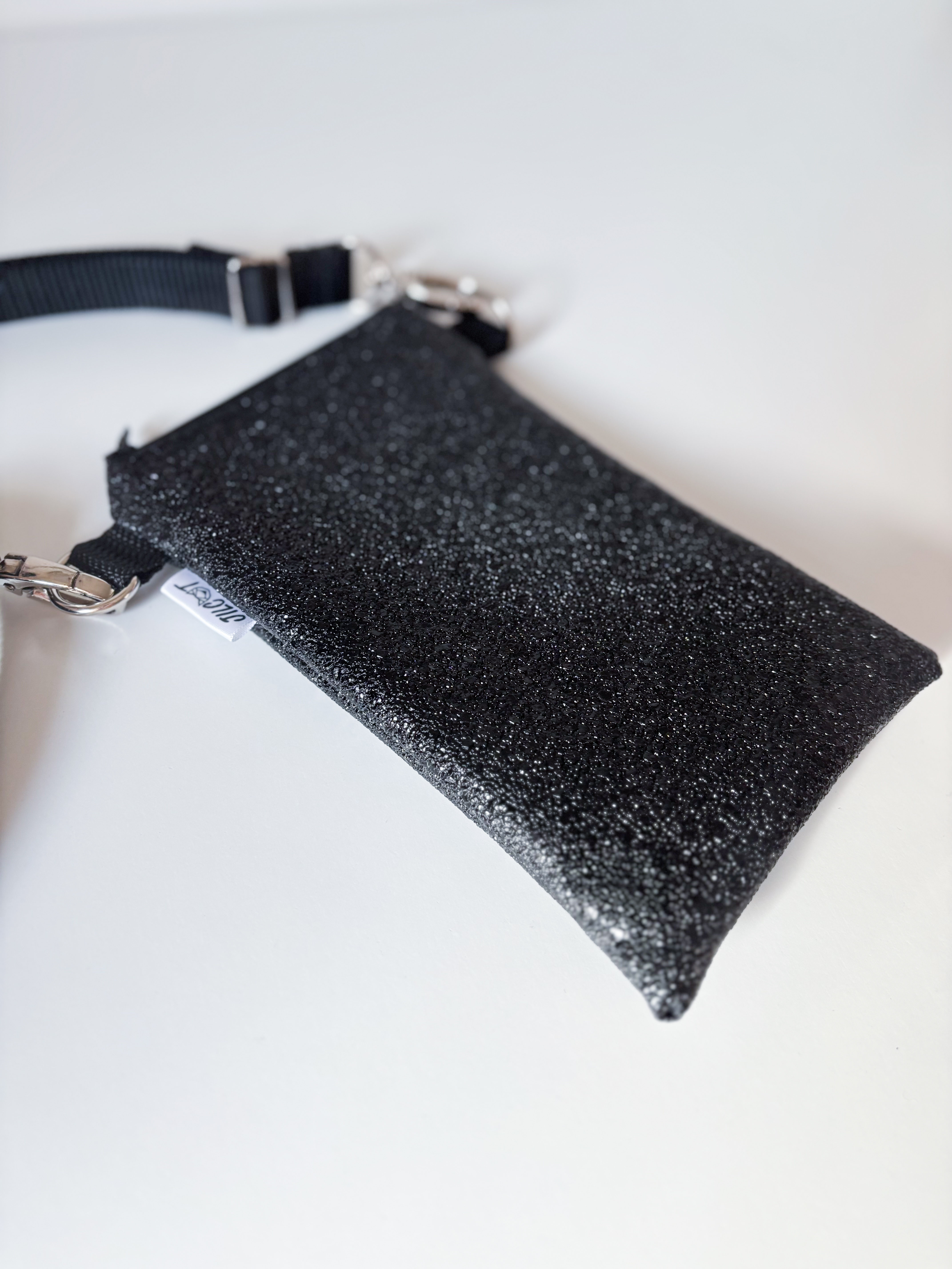 Crossbody na mobil (Černá s kamínky)