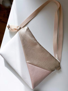 Crossbody Simplicity (Zlatá/Metalická růžová/Bílá)