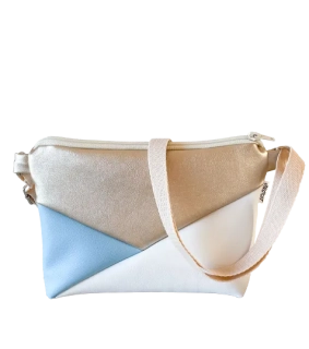Crossbody Simplicity (Zlatá/Sv. modrá/Bílá)