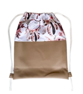 Jilcat sackpack (Lapač snů + hnědá koženka)