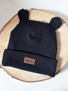 Čepička Mini Boss (Černá s oušky)