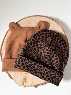 Jilcat dětská čepice 1-2 roky (Hnědý leopard)