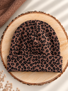 Jilcat dětská čepice 1-2 roky (Hnědý leopard)