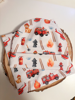 Set čepička a nákrčník 3-5 let(hasiči)