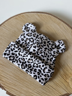 Čepice Leopard světlý (0-3 m)